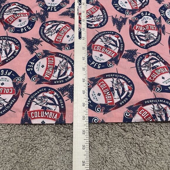 Columbia PFG Shirt Mens XL Salmon Red Vented Trollers Best Fishing Outdoor AOP - Picture 11 of 12